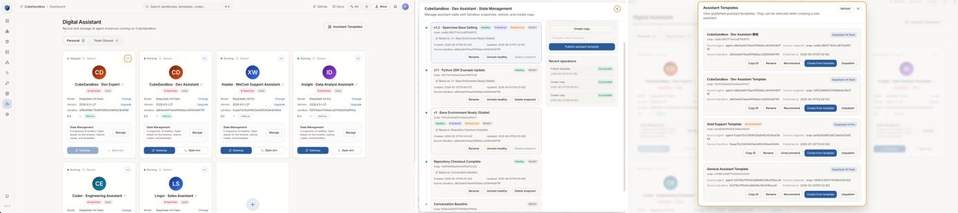 OpenClaw Web Console (preview): timelines, snapshots, and clones, all visualized
